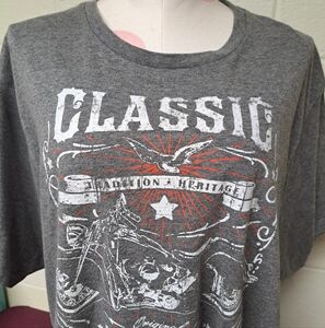 Classic Grey Graphic T-Shirt size 3XL